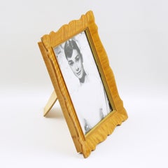 1940s Italian Sycamore Wood Picture Frame