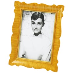 1940s Italian Sycamore Wood Picture Frame