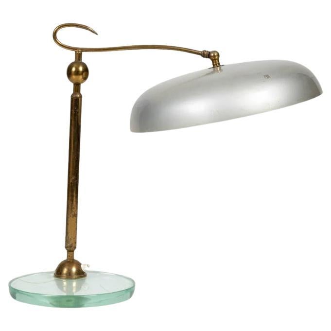 1940s Italian Table Lamp in the Style of Fontana Arte For Sale