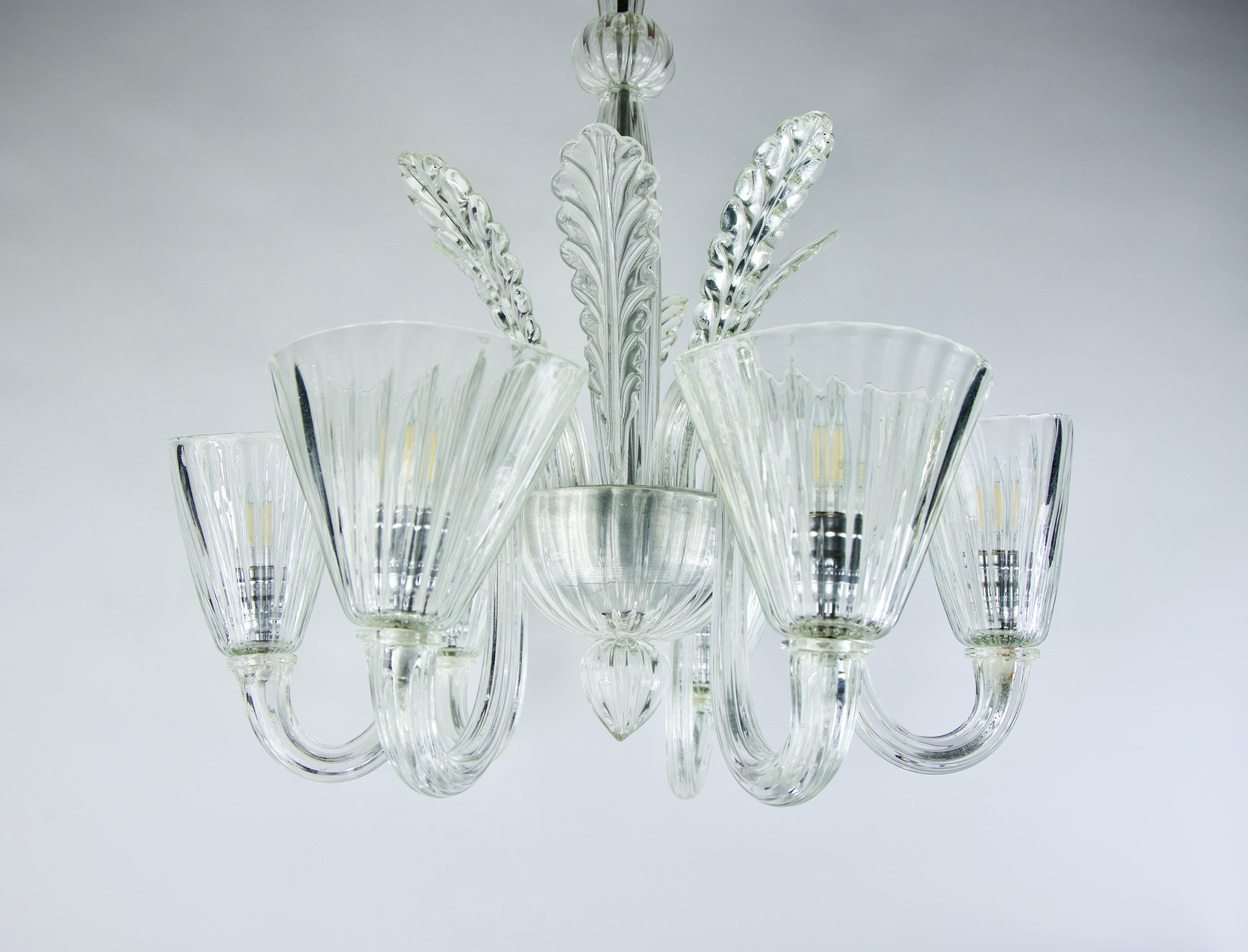 italian glass chandelier