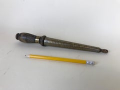 1940s Italian Vintage Industrial Ring Mandler in Metal and Wood