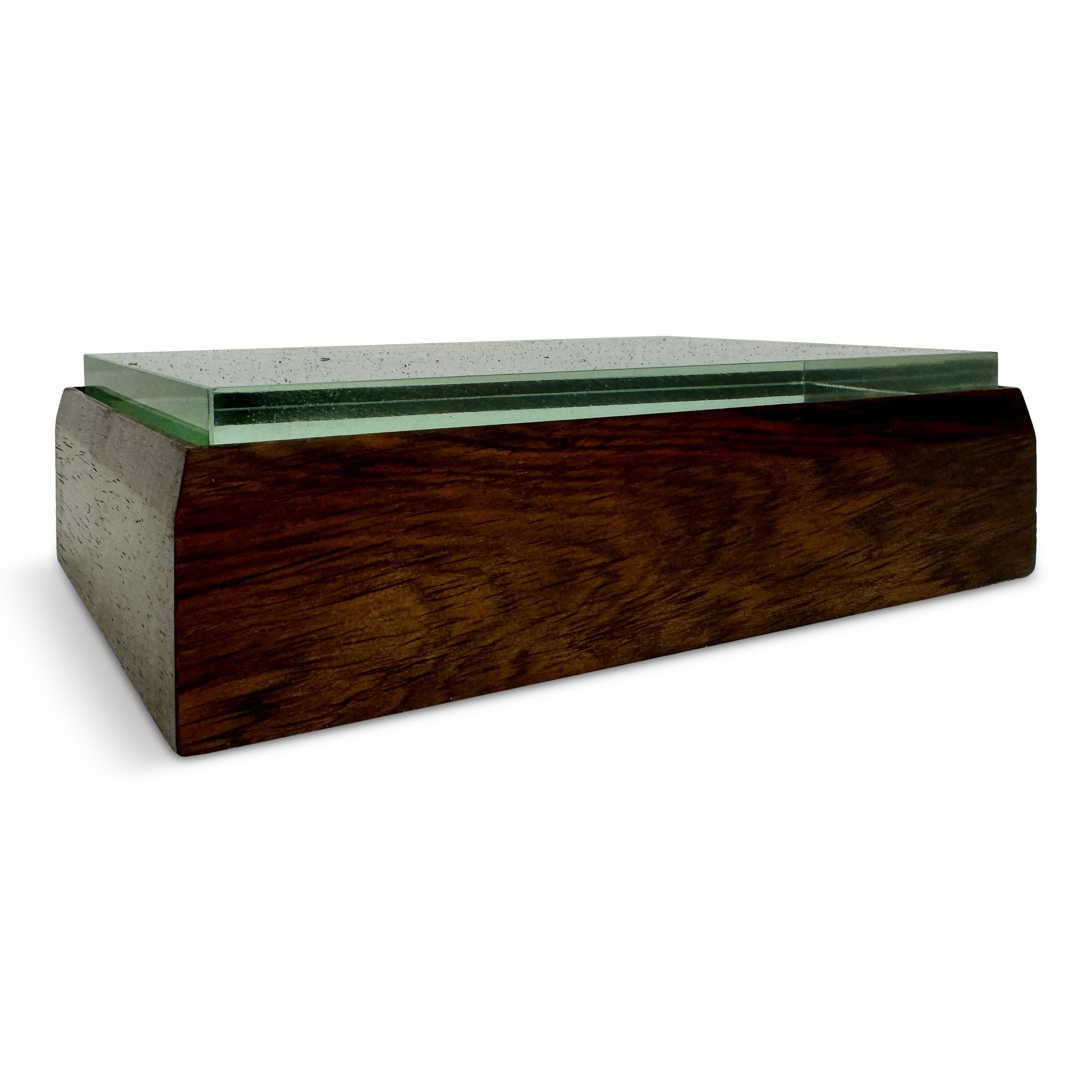 Caja italiana de madera y cristal de los años 40 de Pietro Chiesa para Fontana Arte en venta 5