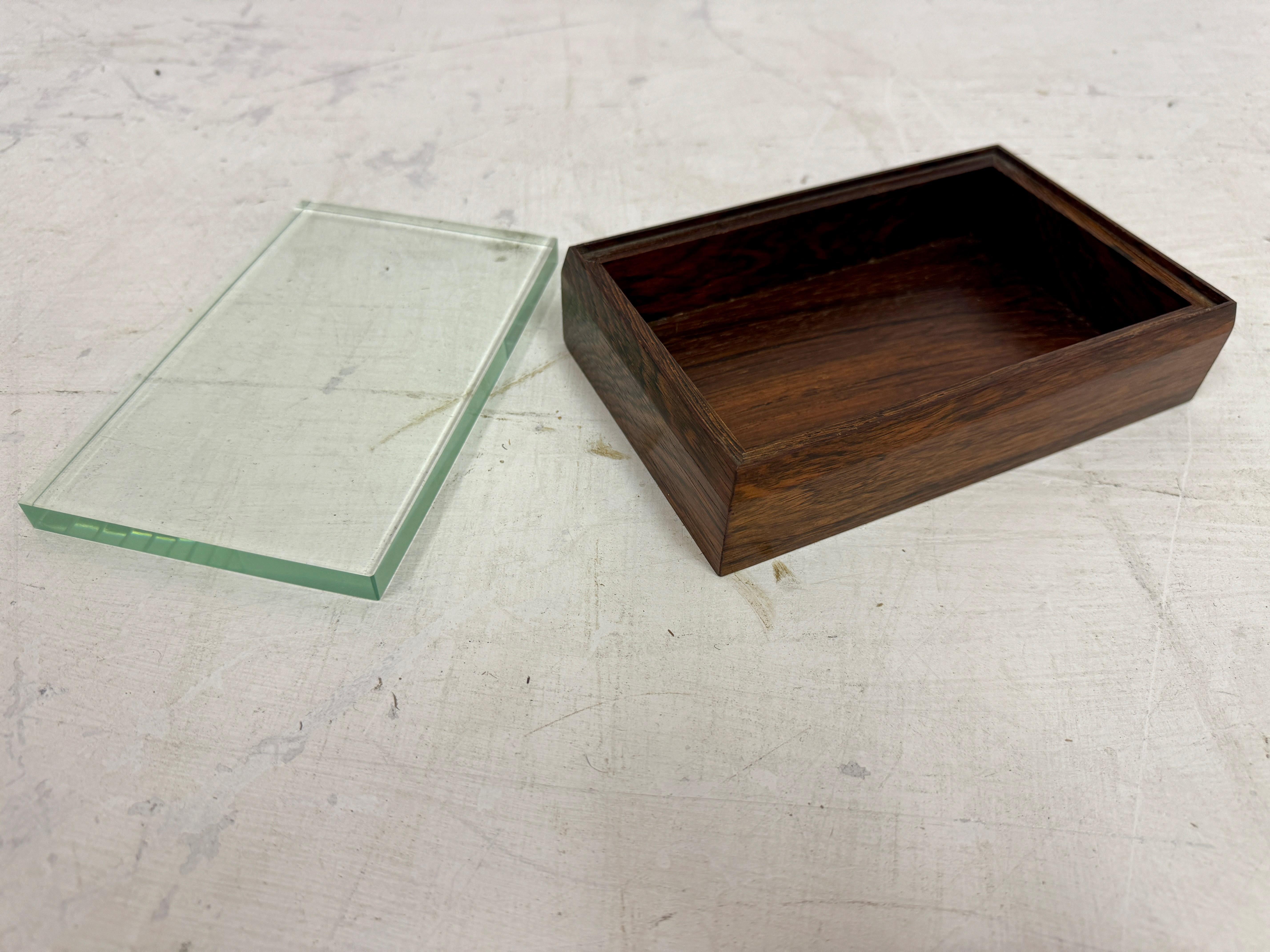 Caja italiana de madera y cristal de los años 40 de Pietro Chiesa para Fontana Arte en venta 2