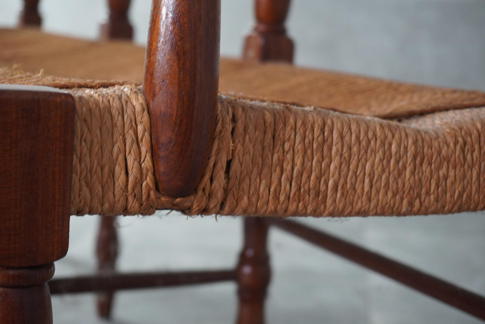 Mid-20th Century 1940s italian woven wood settee by Maurizio Tempestini For Sale
