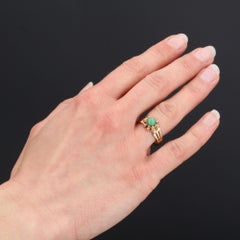 1940s Jade 18 Karat Rose Gold Ring