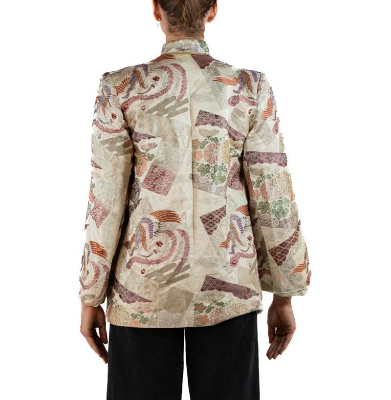 Women's 1940S Japanese Kimono Silk Brocade Jacket For Sale