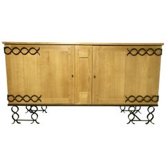 1940s Jean Royère Oak Credenza