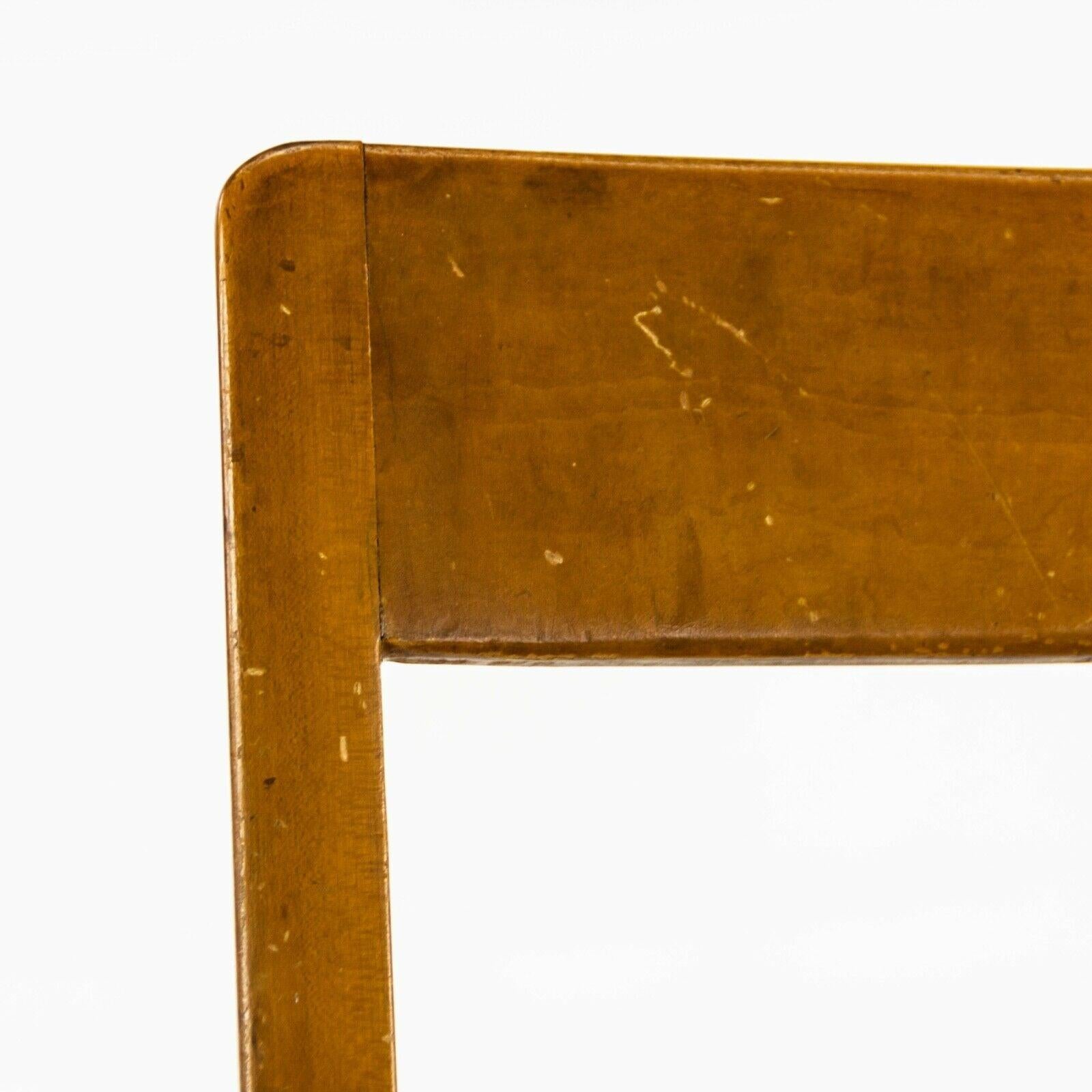 Chaise de salle à manger Jens Risom pour Knoll Associates 666 WSP des années 1940 avec sangles en érable en vente 4