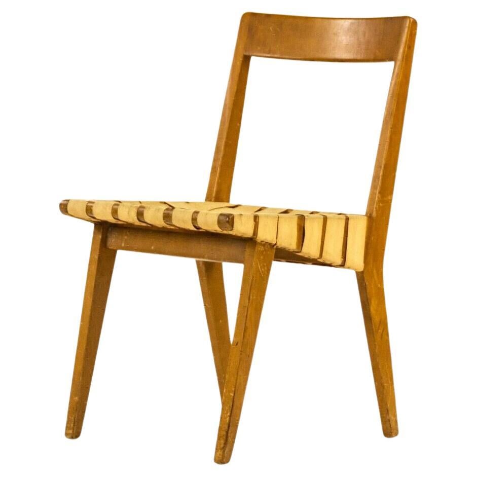 1940s Jens Risom For Knoll Associates 666 WSP Dining Chair with Webbing in Maple For Sale