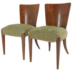 1940s Jindřich Halabala Art Deco Dining Chairs H-214 for UP Závody, Set of 2