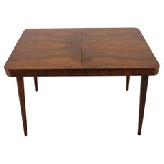 1940s Jindrich Halabala Extendable Dining Table in Walnut, Czechoslovakia