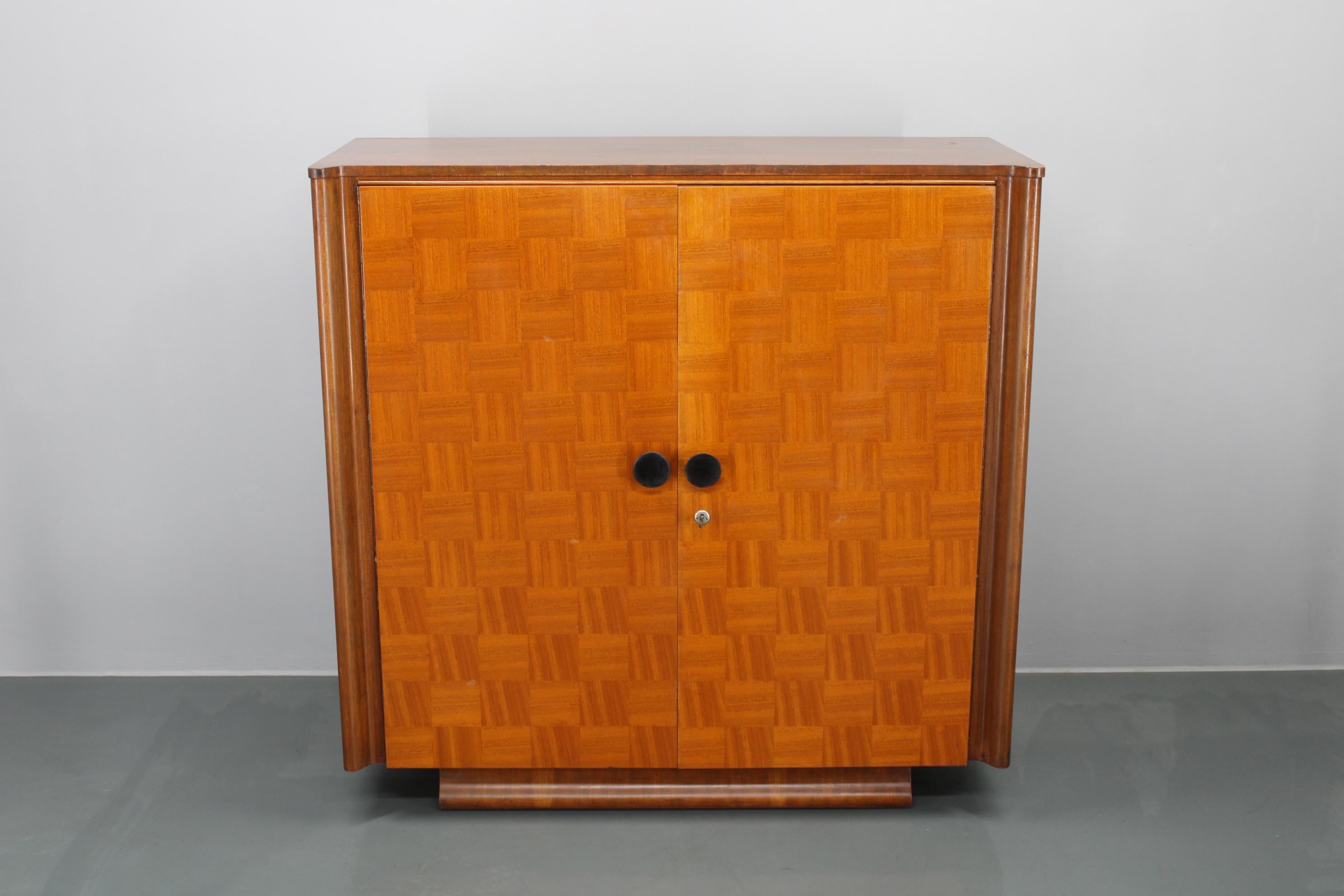 Mid-Century Modern 1940s Jindrich Halabala Storage Cabinet , Czechoslovakia For Sale
