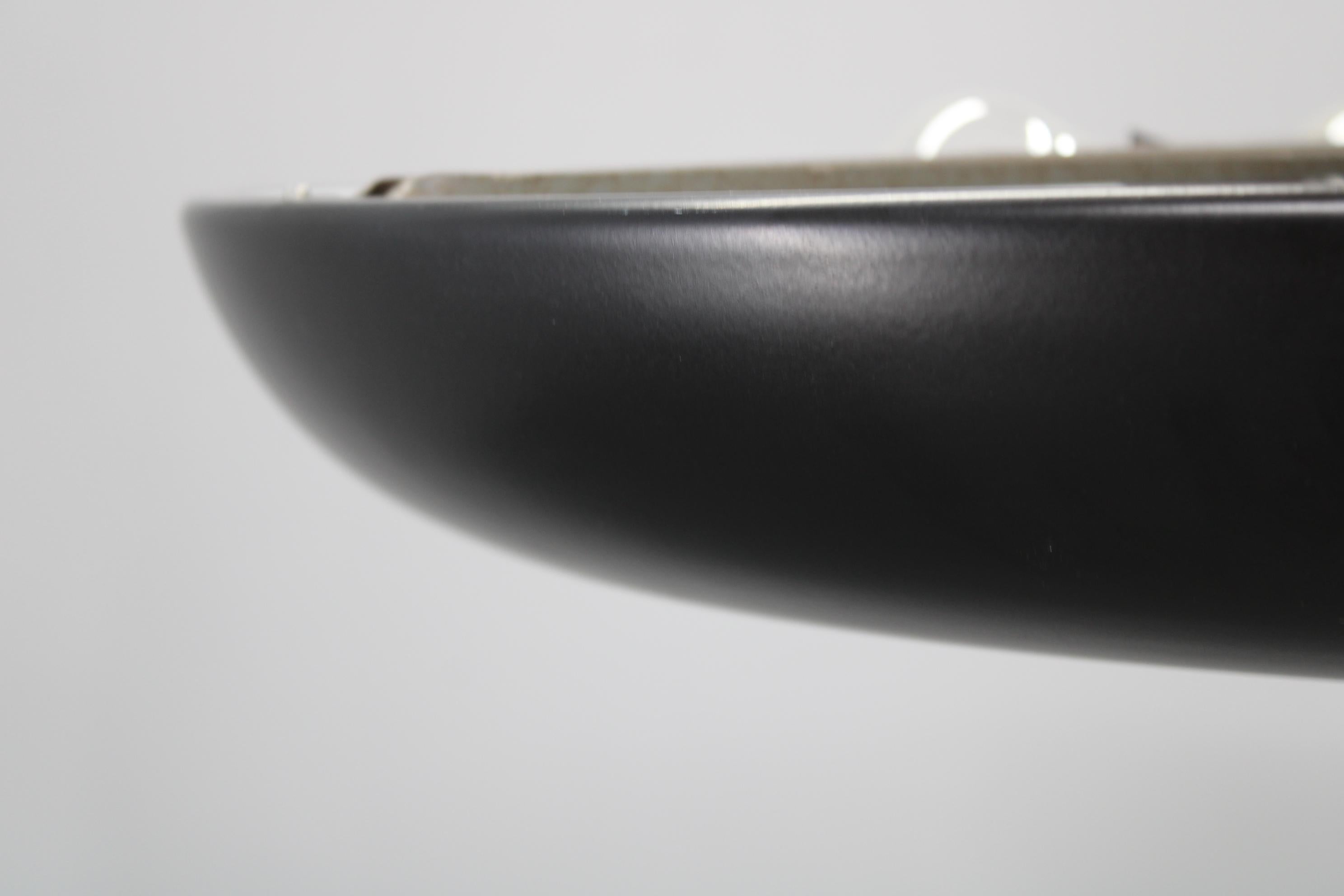 Lampada a sospensione UFO di Josef Hůrka per Napako del 1940, metallo e vetro, restaurata in vendita 1