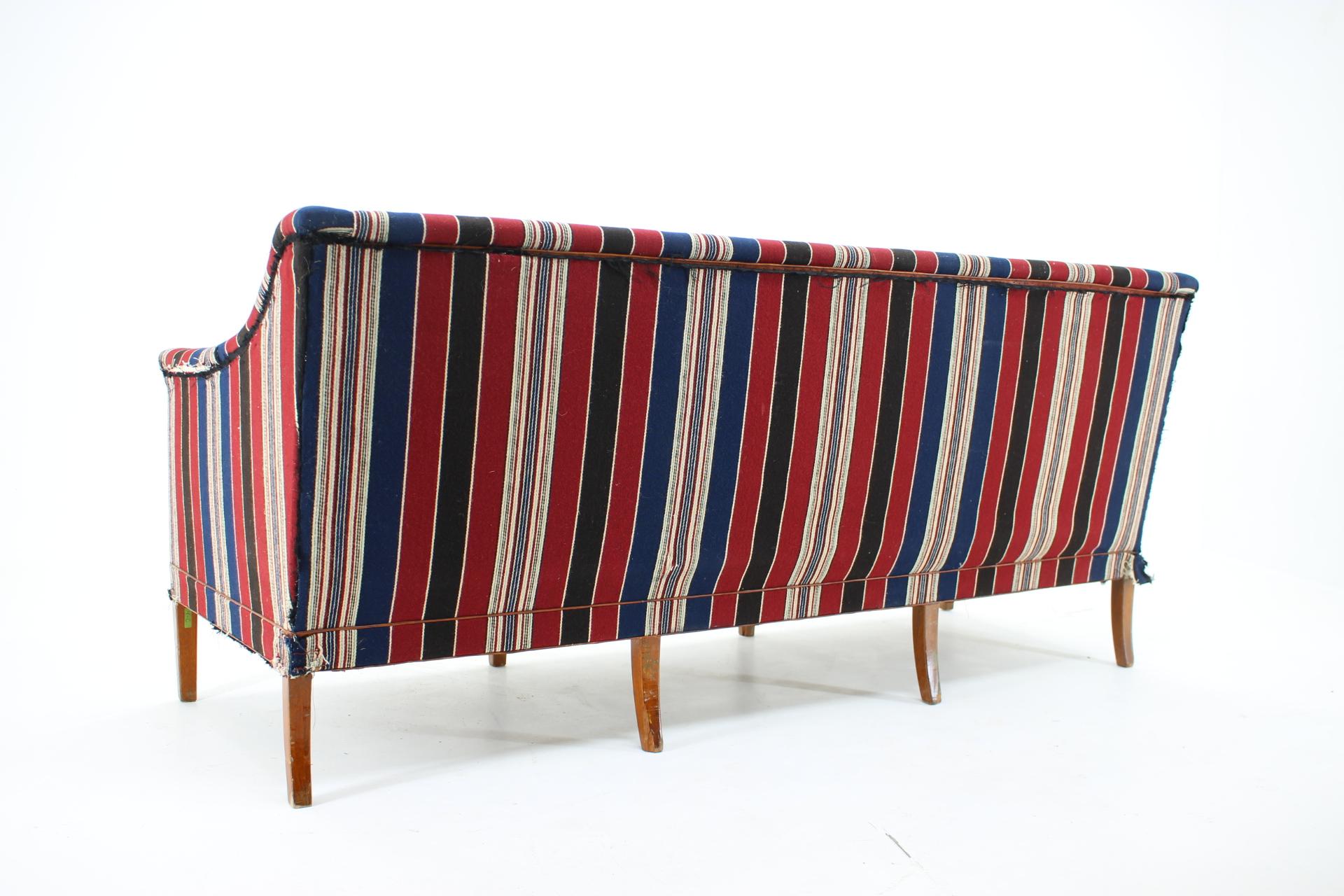 Danish 1940s Kaare Klint Three-Seat Sofa for Rud. Rasmussen, Denmark For Sale