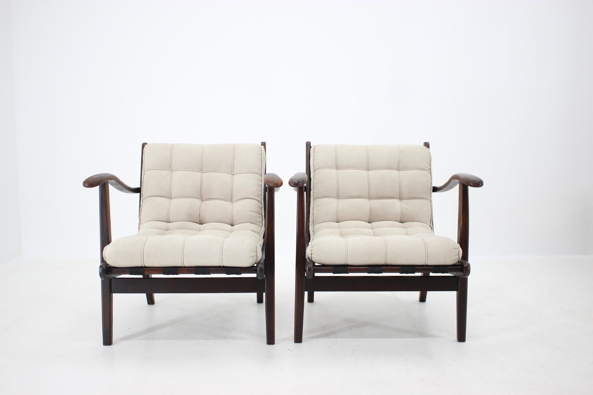 Mid-Century Modern 1940s Karel Koželka, Antonín Kropáček Armchair, Czechoslovakia