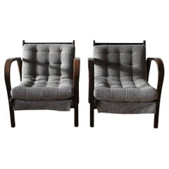 1940
s Karel Koželka 
Antonín Kropáček Armchairs, a Pair
