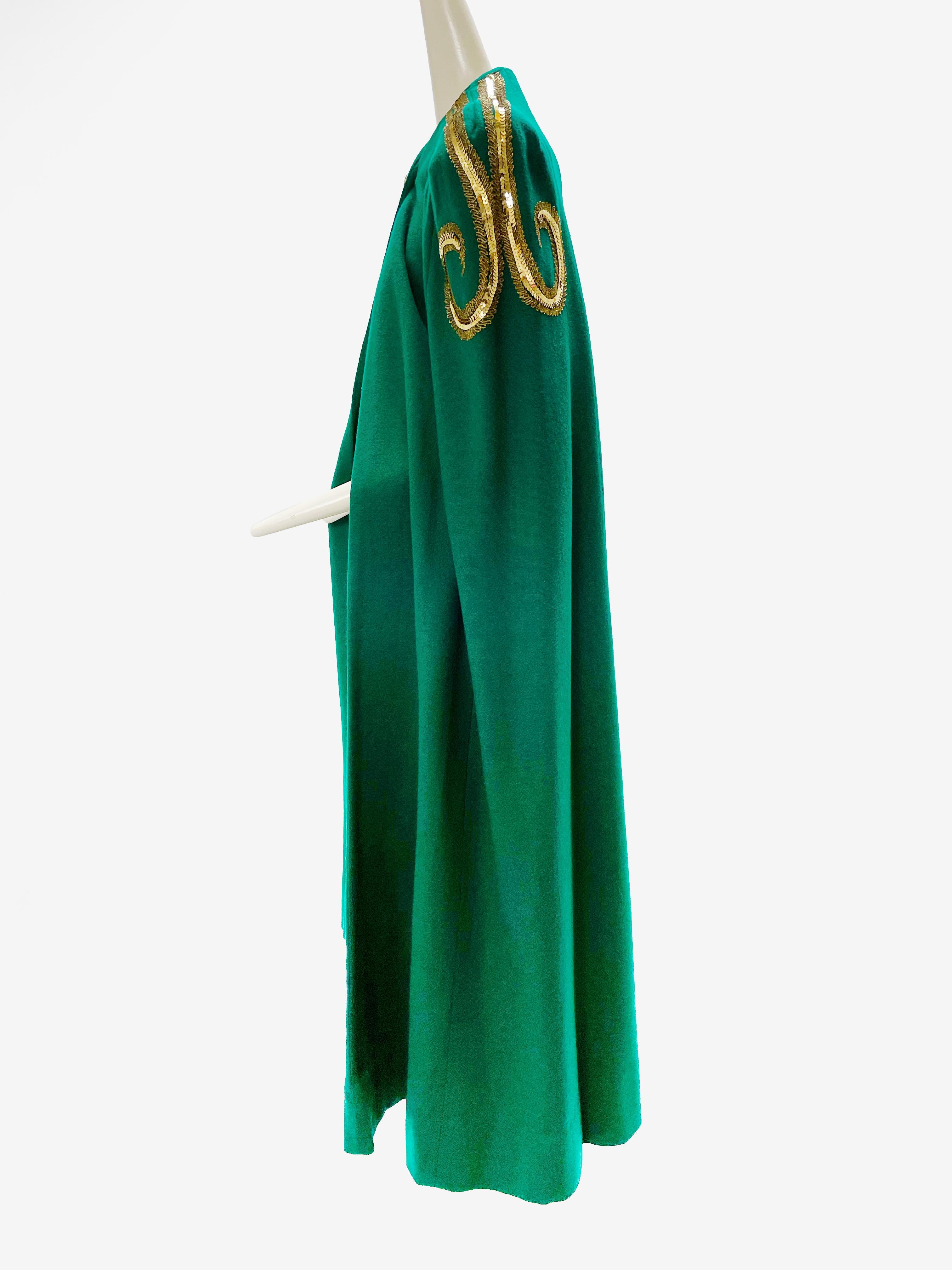green and gold cape