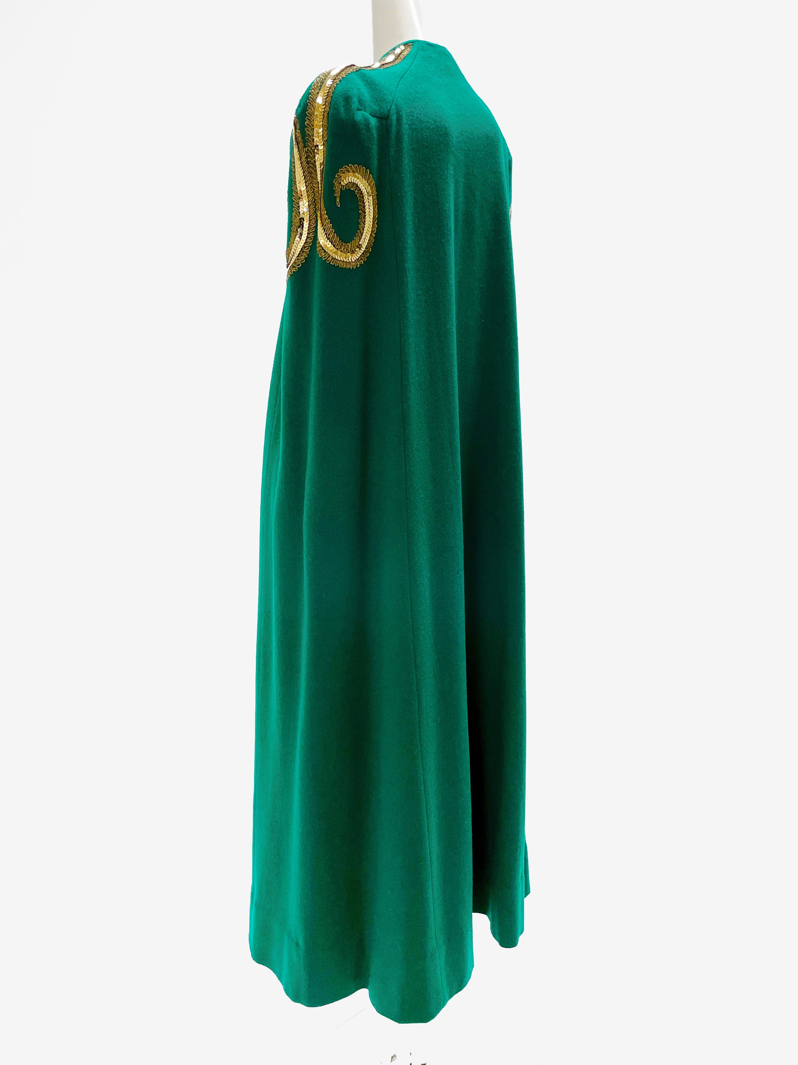 green shoulder cape