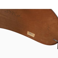 1940's Kidney Shaped Coffee Table with glass top by Anton Kildeberg