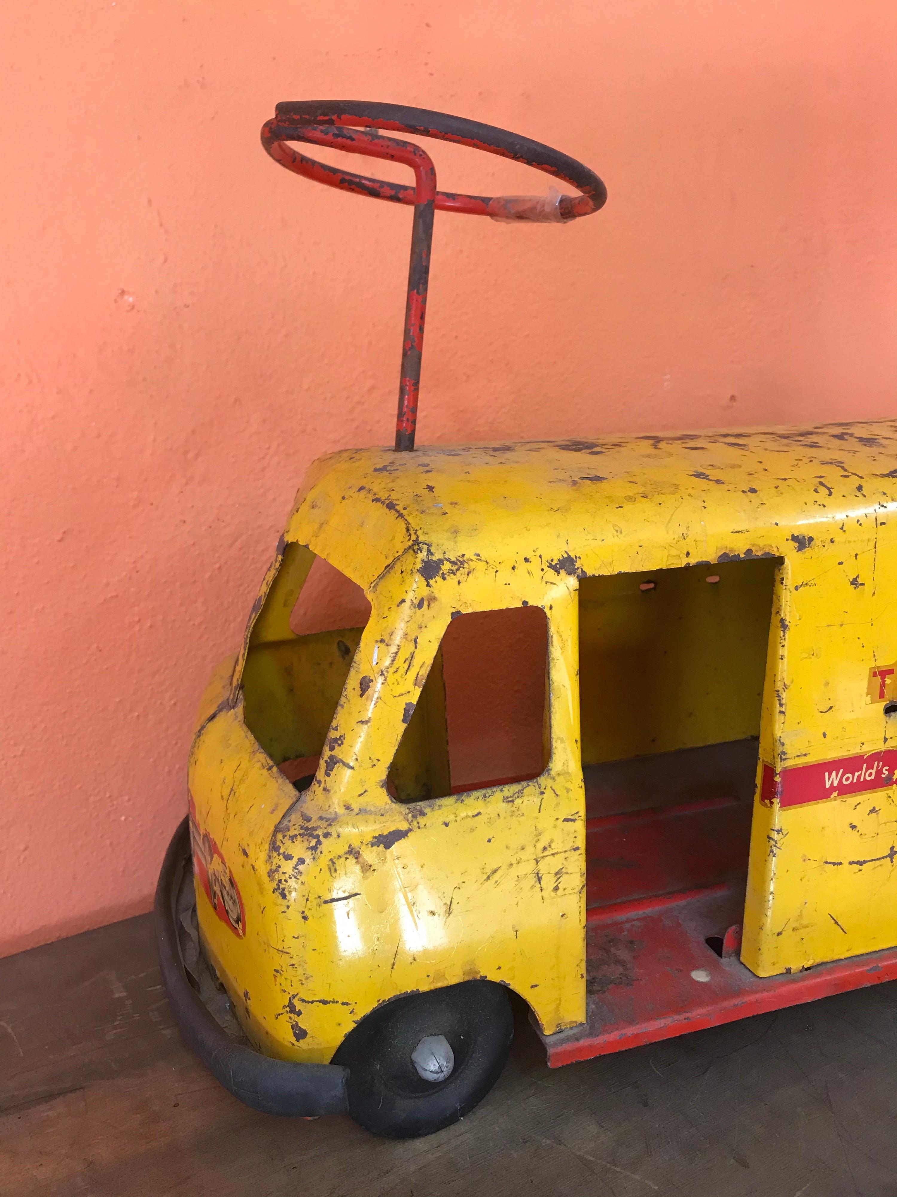 Sheet Metal Vintage 1940's PHILCO TV Kids Ride On Toy Truck For Sale