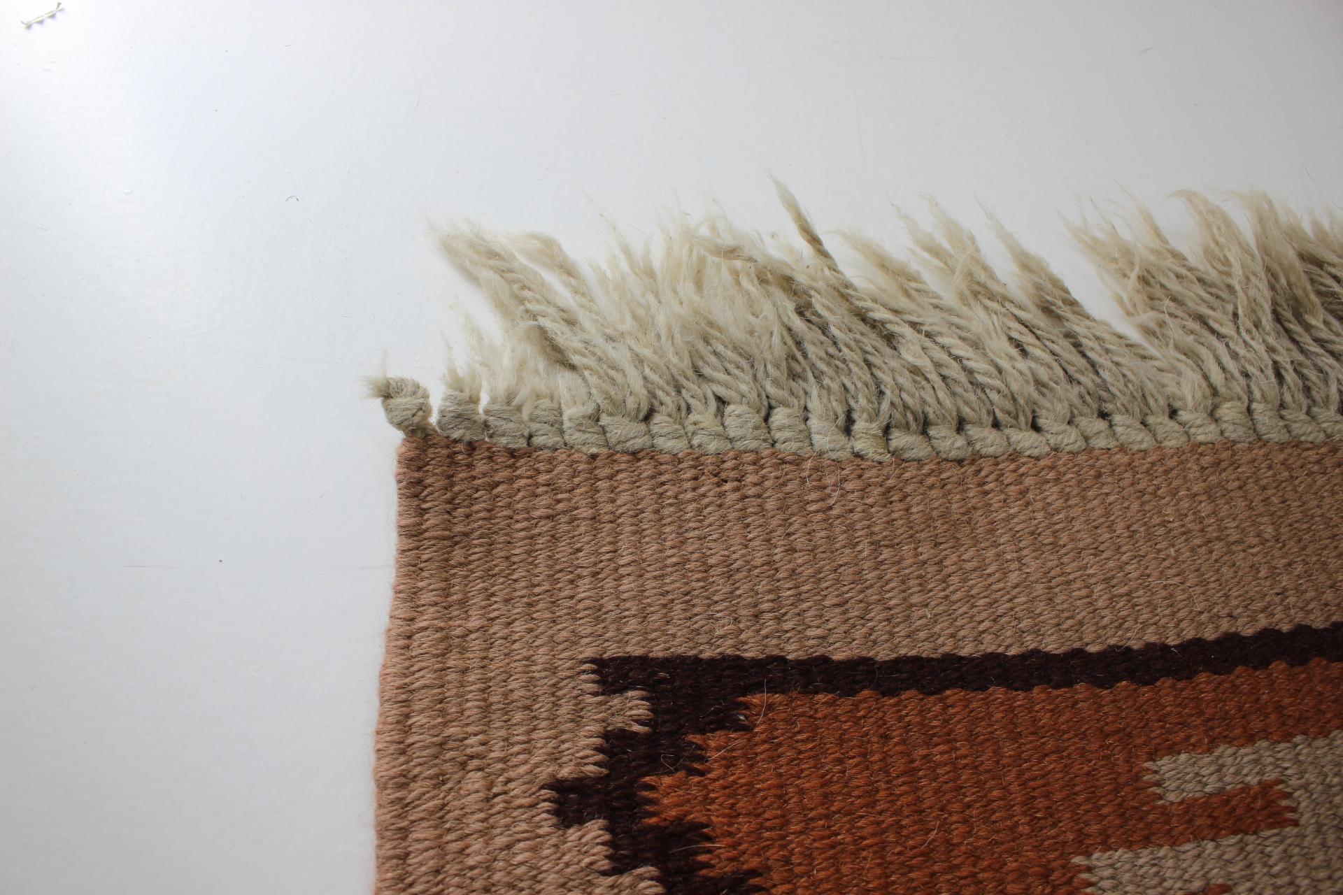 Wool 1940s Kilim wool Carpet/Rug, Czechoslovakia For Sale