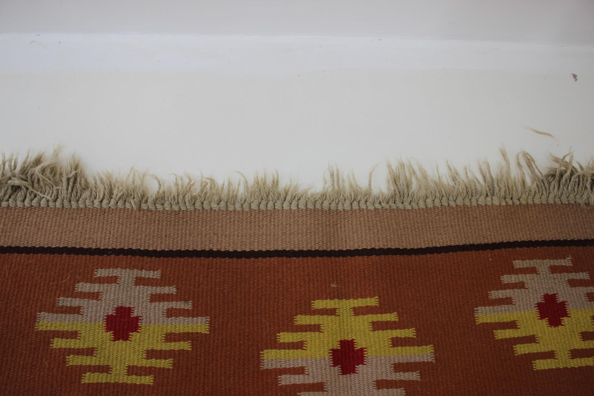 1940s Kilim wool Carpet/Rug, Czechoslovakia For Sale 1