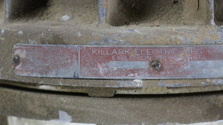 Killark Factory 1940s Killark Electric Industrial Factory Light Explosion Proof, Large ...