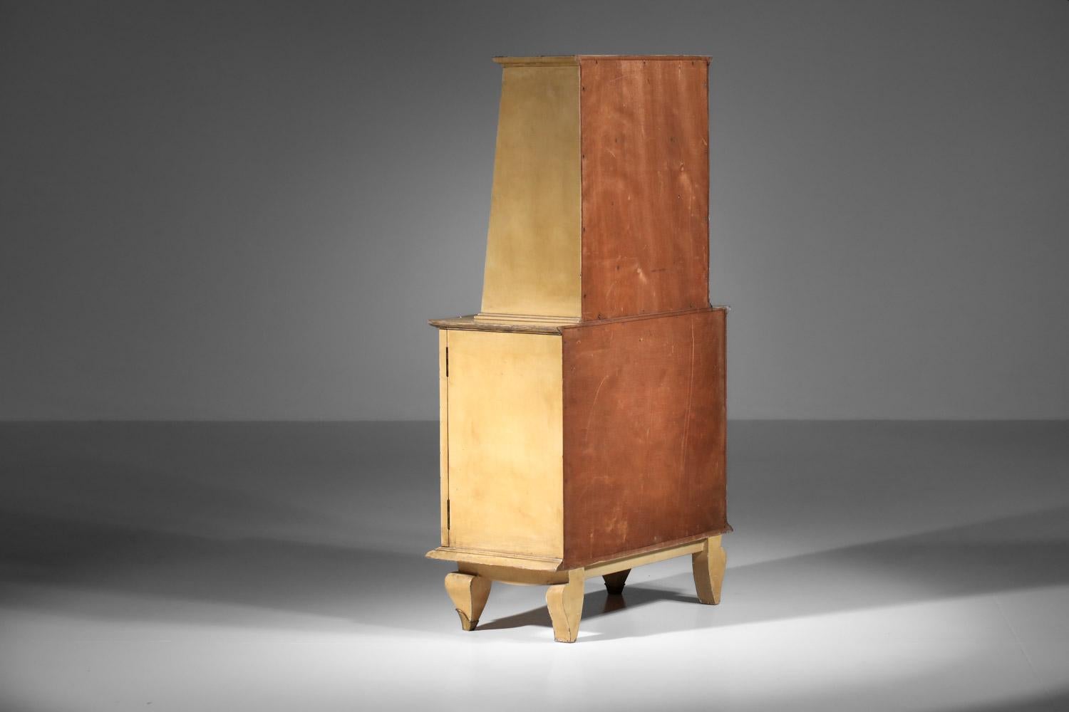 1940s lacquered wood writing desk attributed to René Drouet French art deco For Sale 12