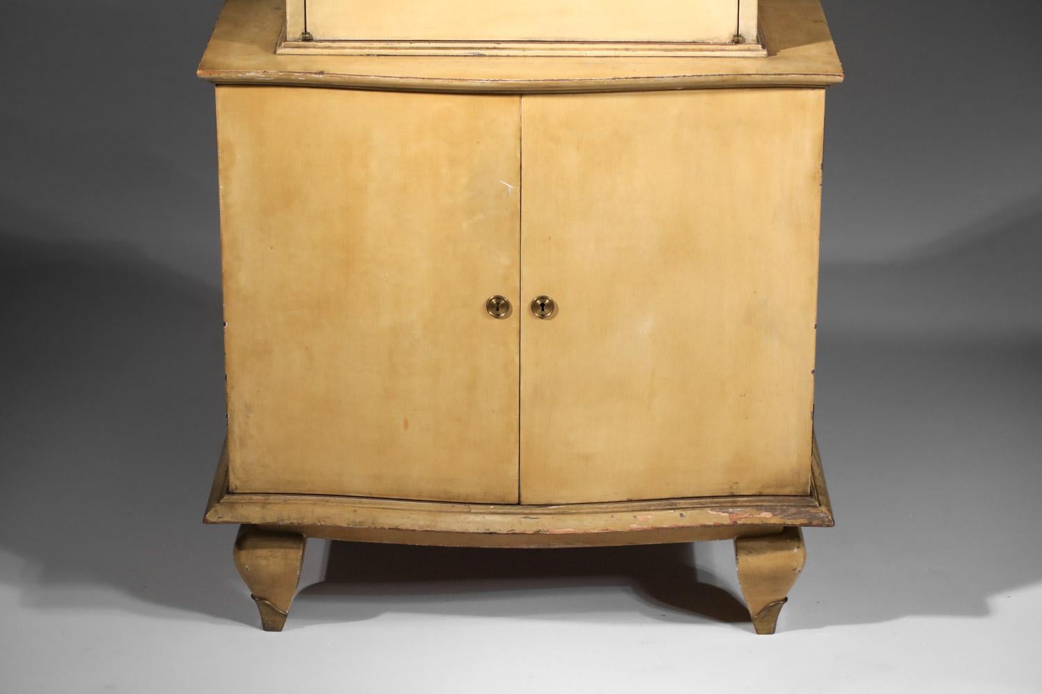 Art Deco 1940s lacquered wood writing desk attributed to René Drouet French art deco For Sale