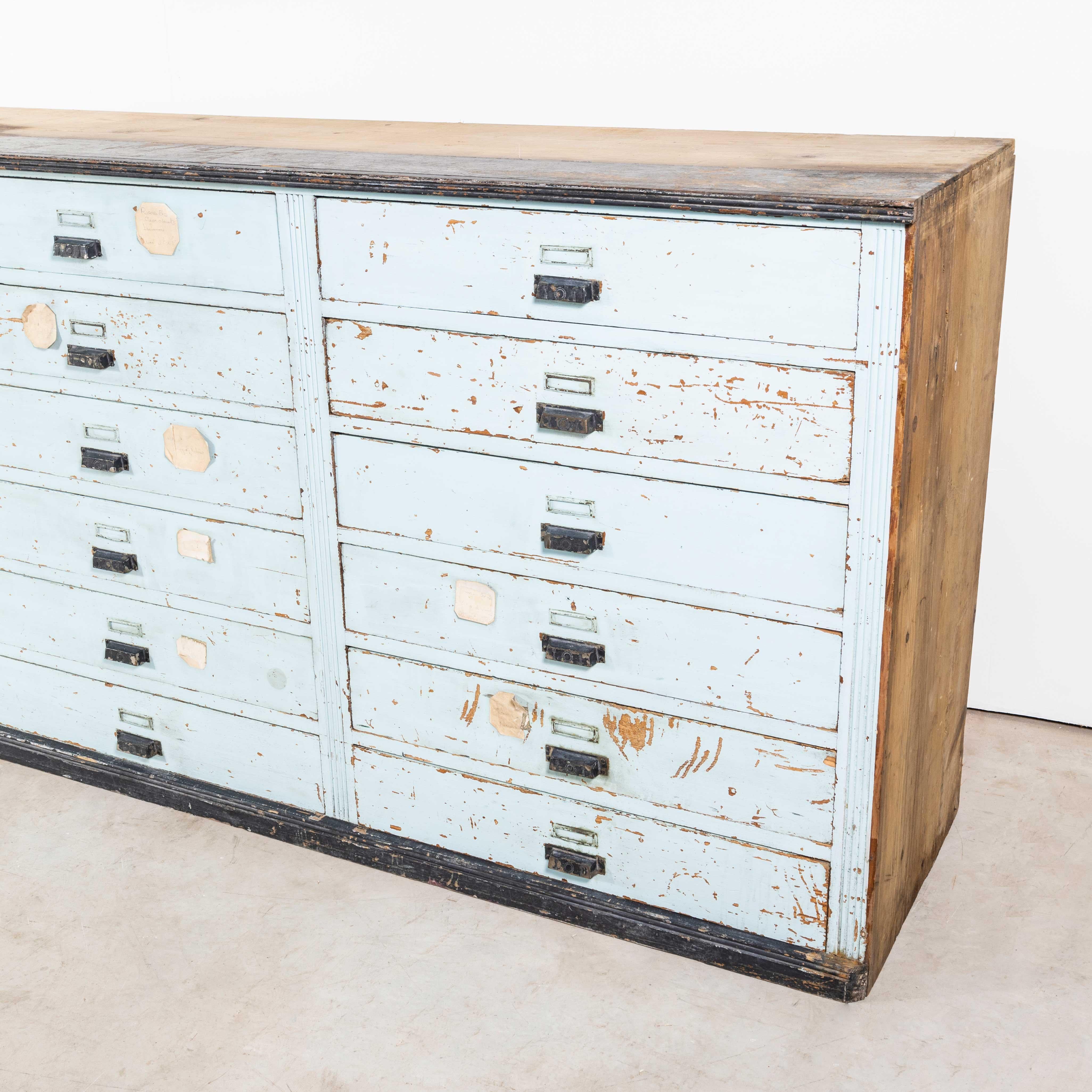 1940's Large Bank Of French Workshop Drawers - Twenty Four Drawers For Sale 2