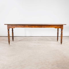 1940's Large Bobbin Leg Rectangular Farmhouse Dining Table