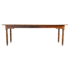 1940's Large Bobbin Leg  Rectangular Oak Dining Table (3193)