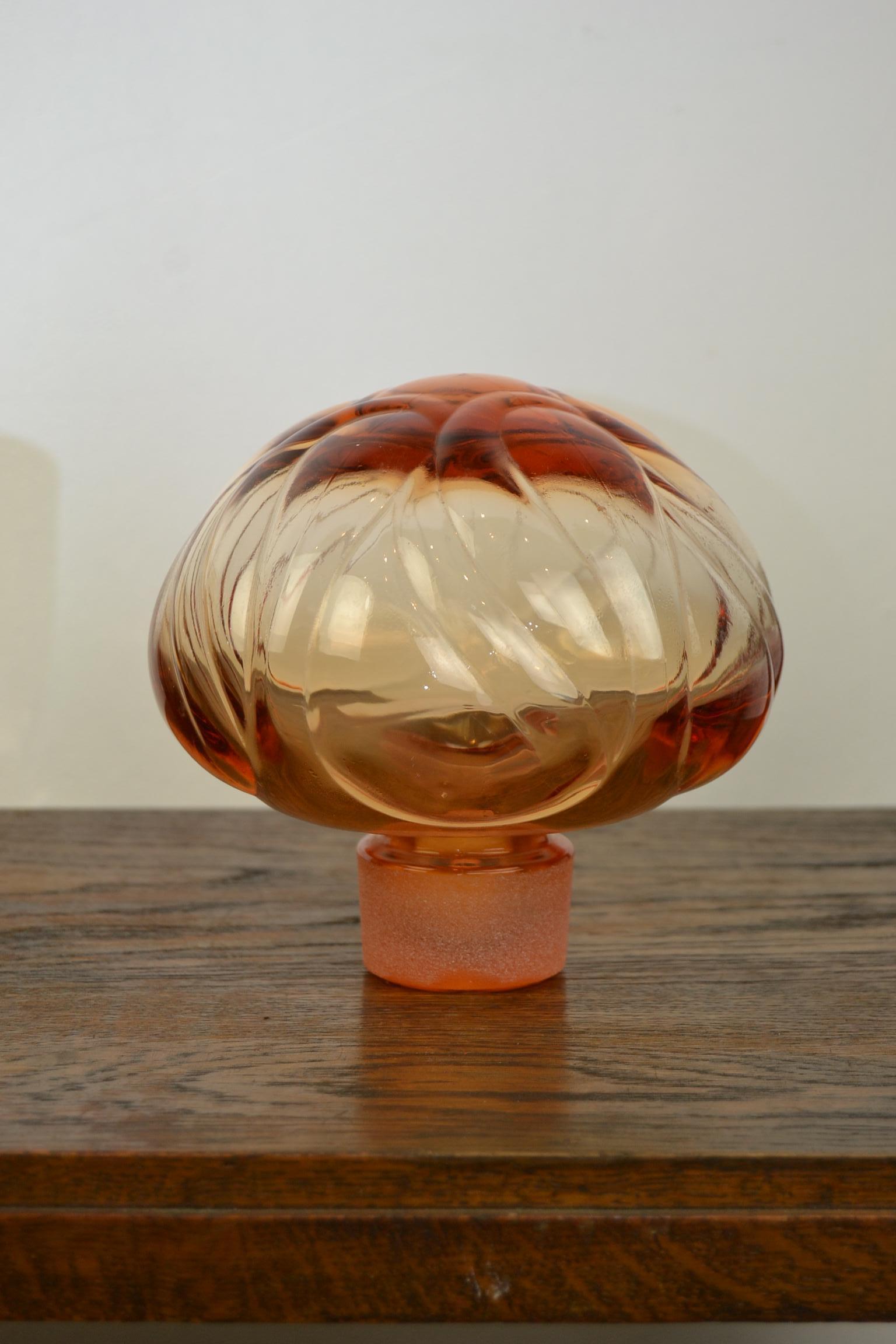 1940s Large Faberge Perfume Display Bottle in Amber Glass, France 2