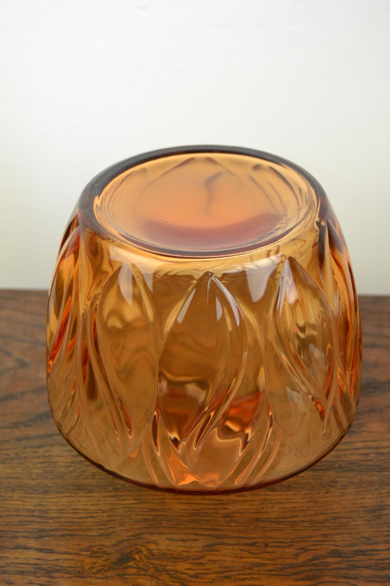 1940s Large Faberge Perfume Display Bottle in Amber Glass, France 4