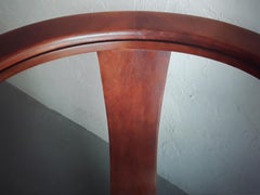 1940's Large French Art Deco Carved Center Table with Glass Insert