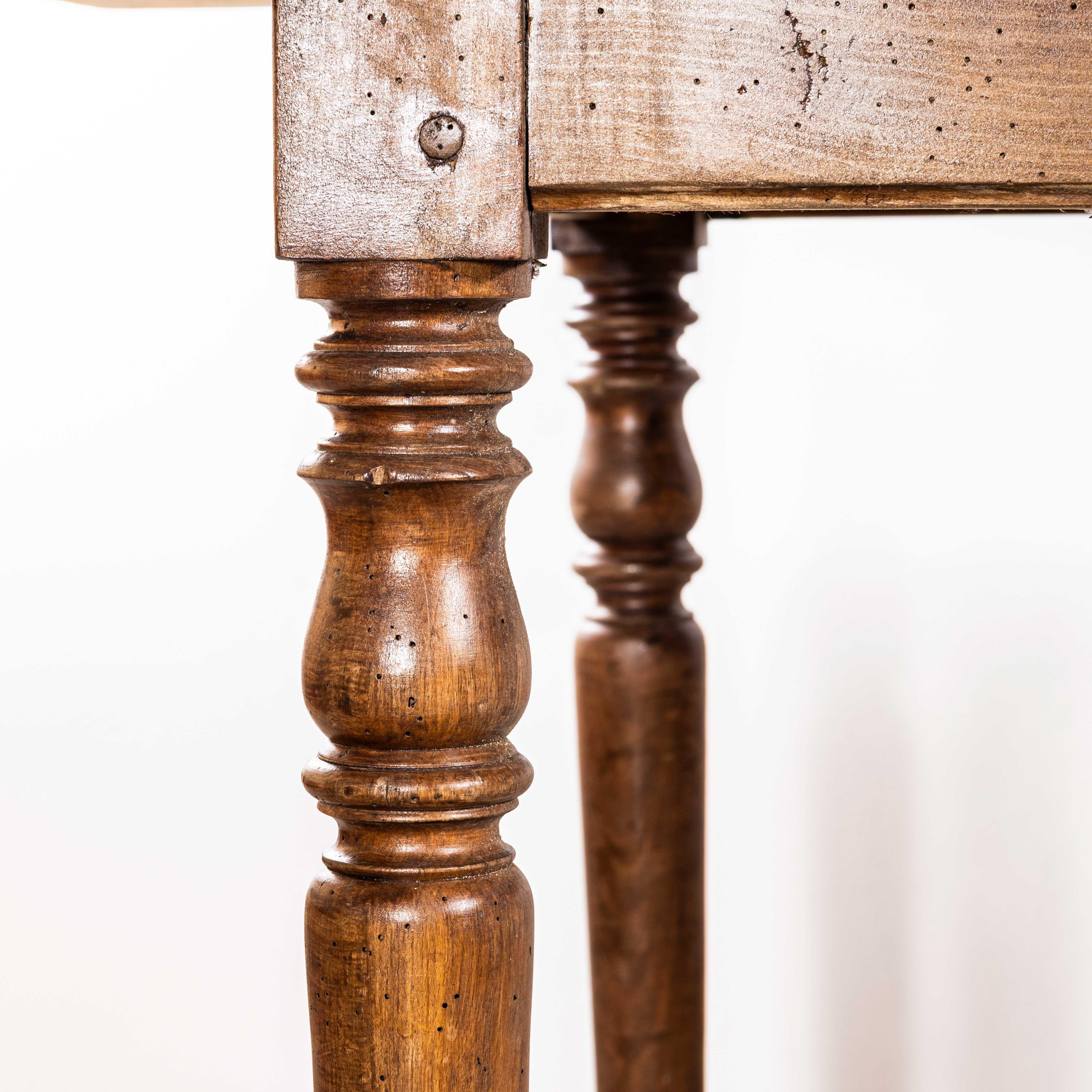 1940’s Large French Fruitwood Bobbin Leg Dining Table In Good Condition For Sale In Hook, Hampshire