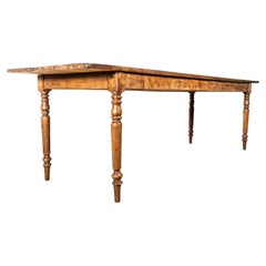 1940’s Large French Fruitwood Bobbin Leg Dining Table