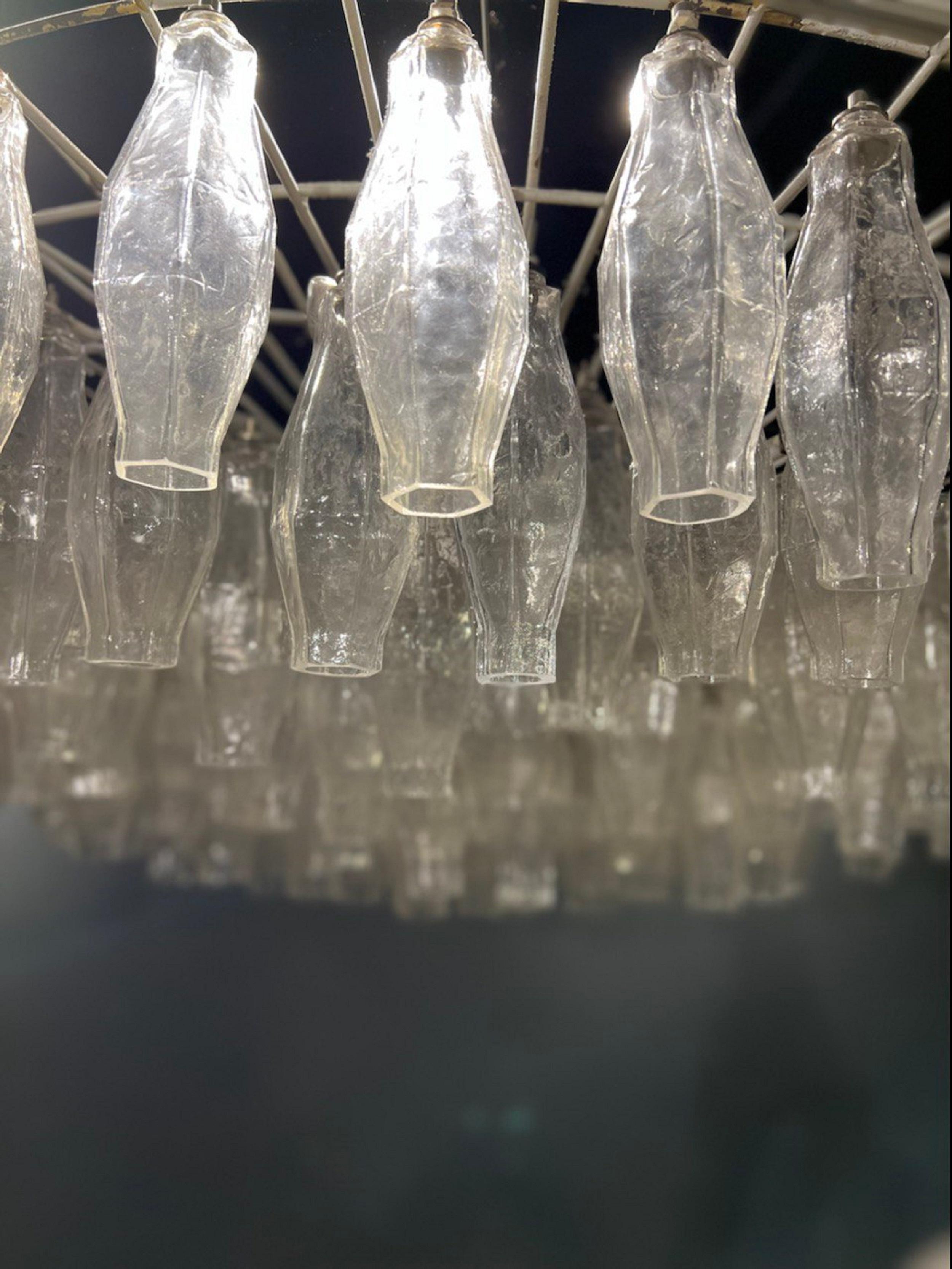 Mid-Century Modern 1940’s Large Glass Light Fixture For Sale