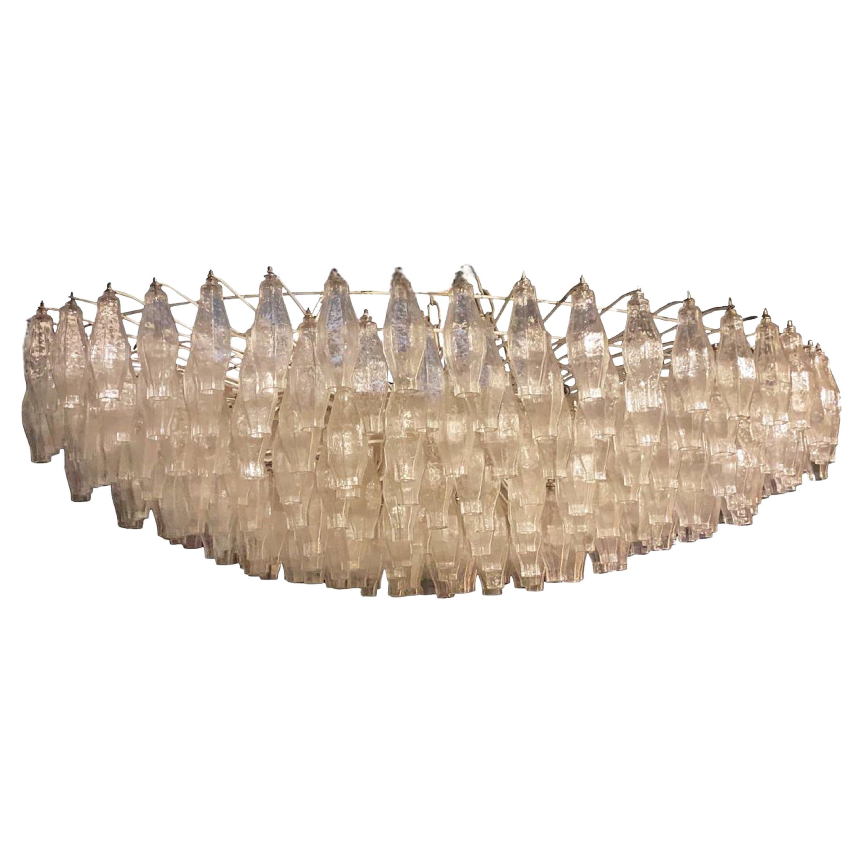 1940’s Large Glass Light Fixture For Sale