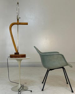 1940s large rattan table lamp