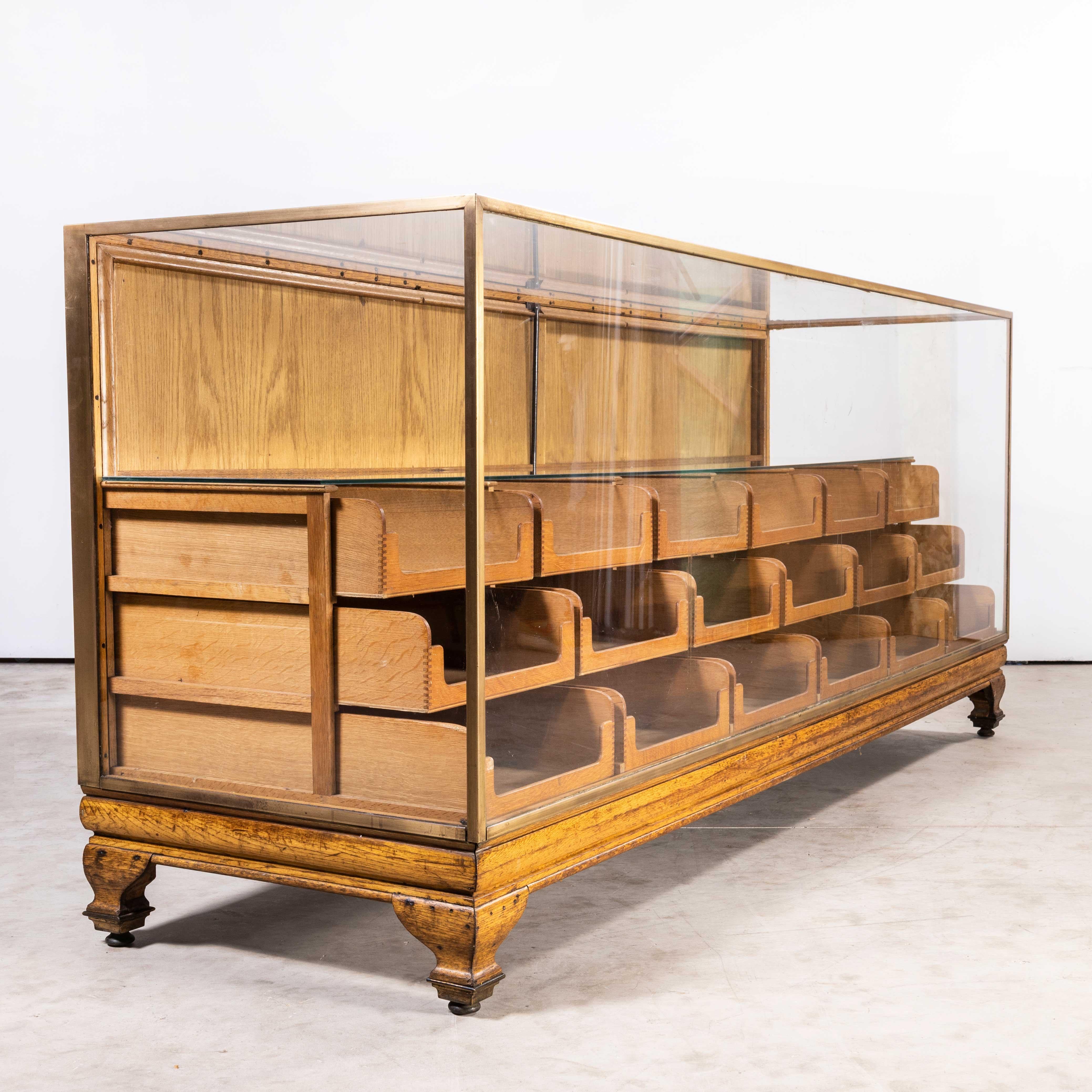 1940's Large Rectangular Pollard & Co Brass Haberdashery Cabinet, 18 Drawers 4