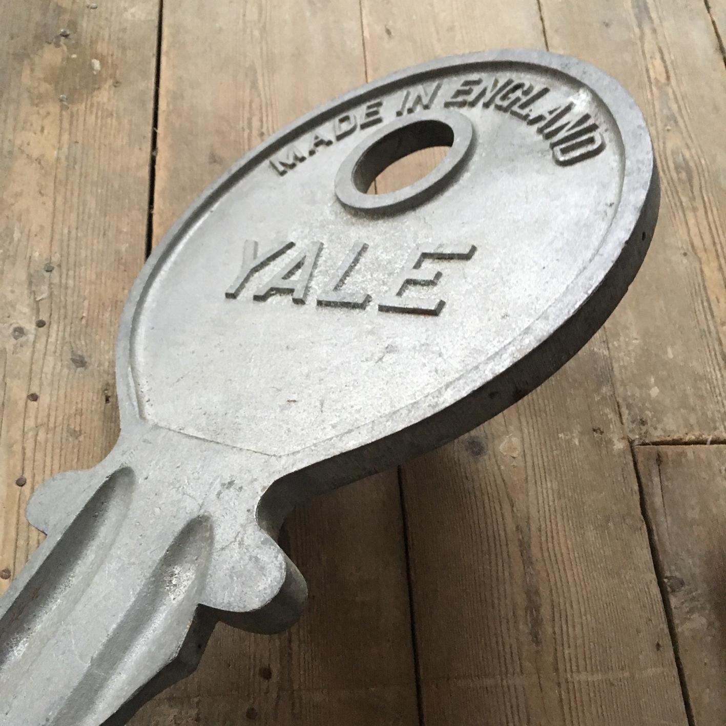 20th Century 1940s Large Yale Advertising Key Trade Sign