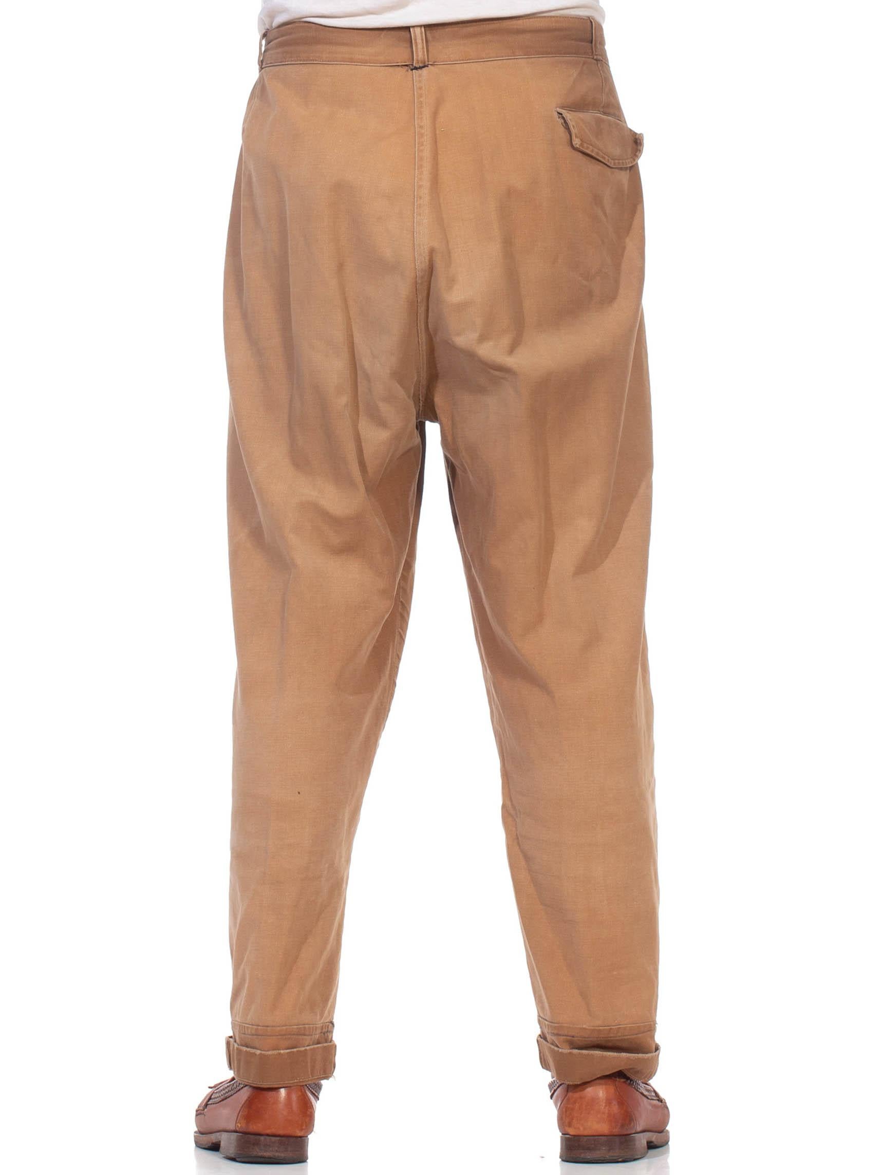 brown patched pants