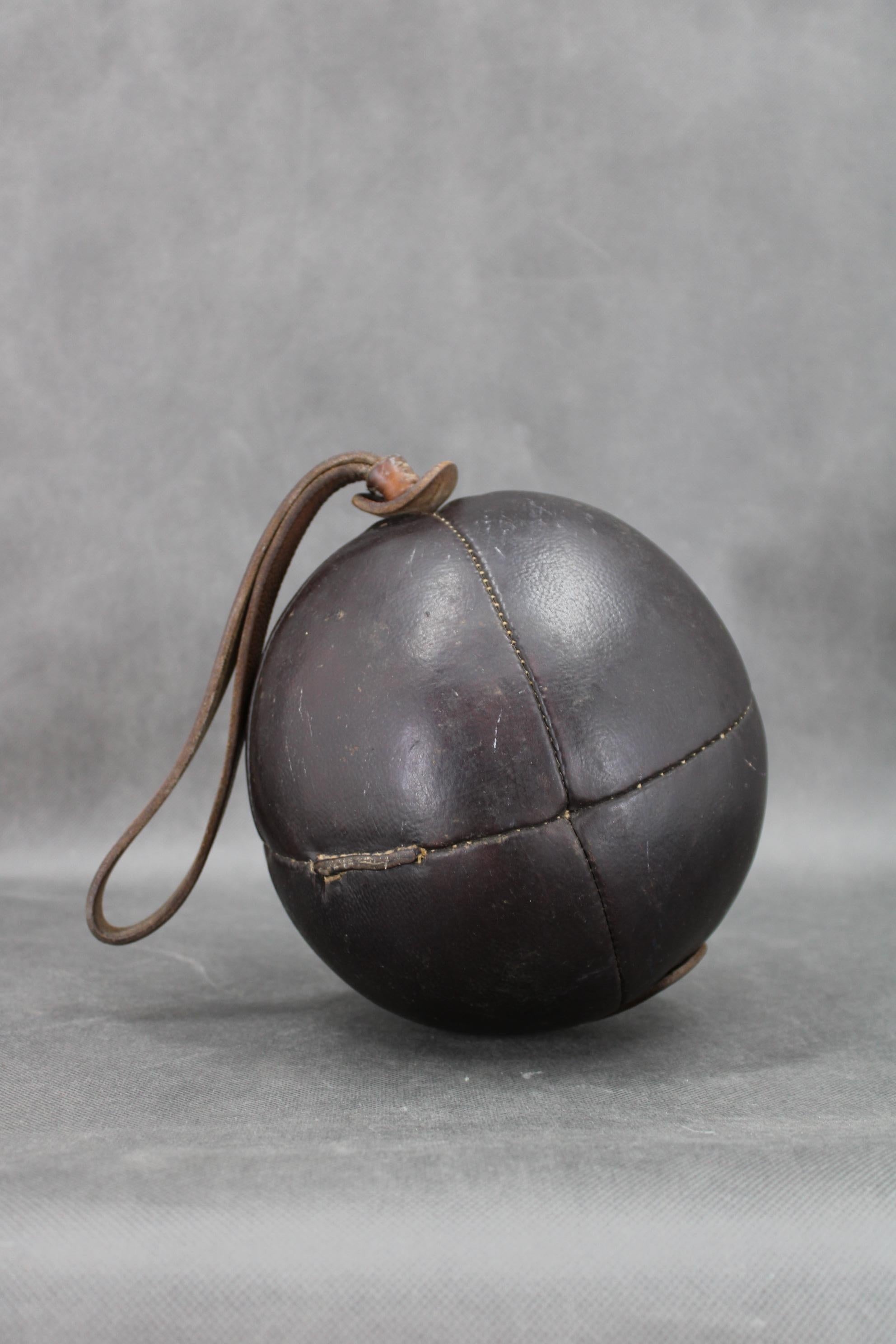 20th Century 1940s Leather Boxing Ball, Czechoslovakia For Sale