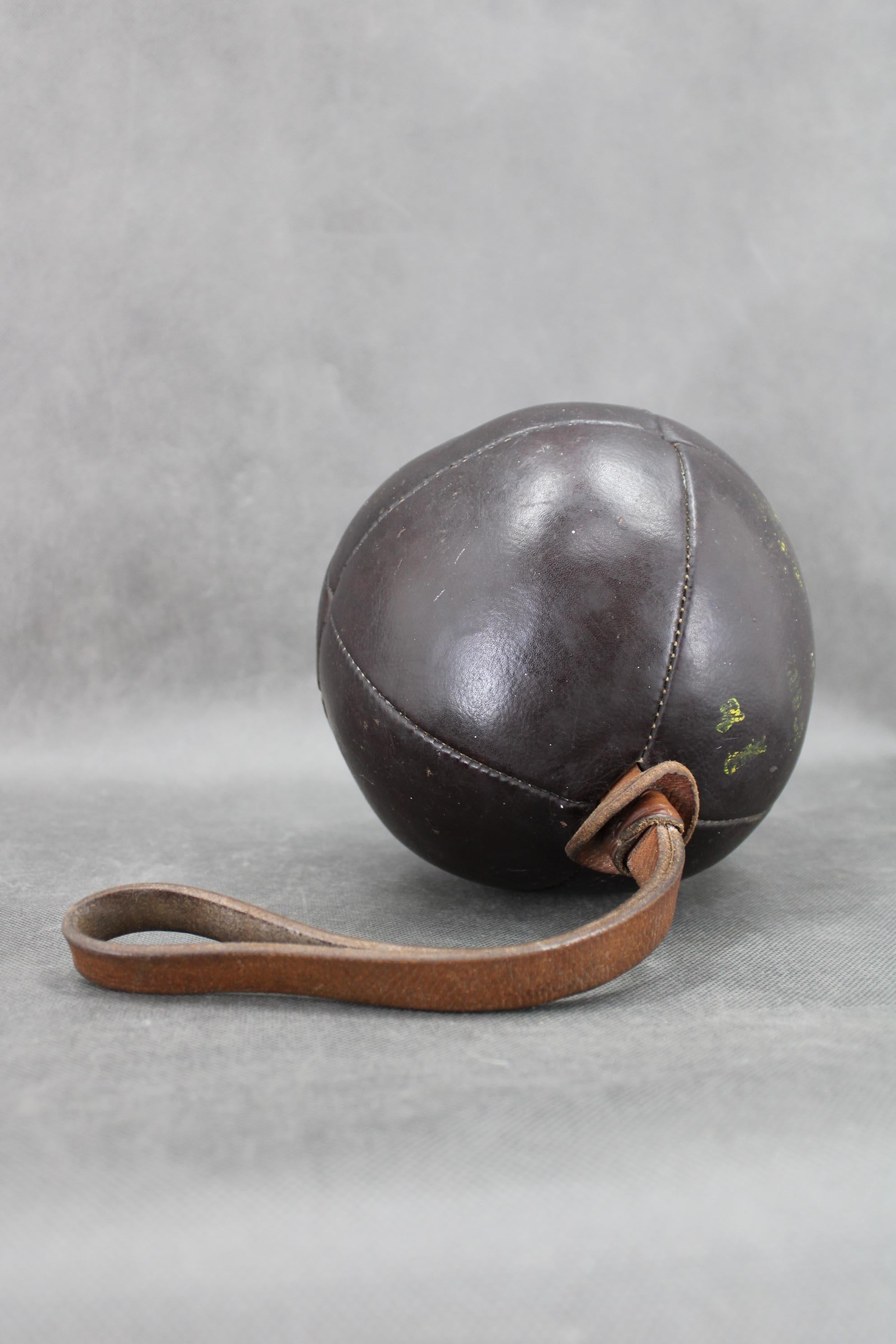 1940s Leather Boxing Ball, Czechoslovakia For Sale 1