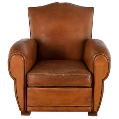 Vintage 1940s Leather Club Chair