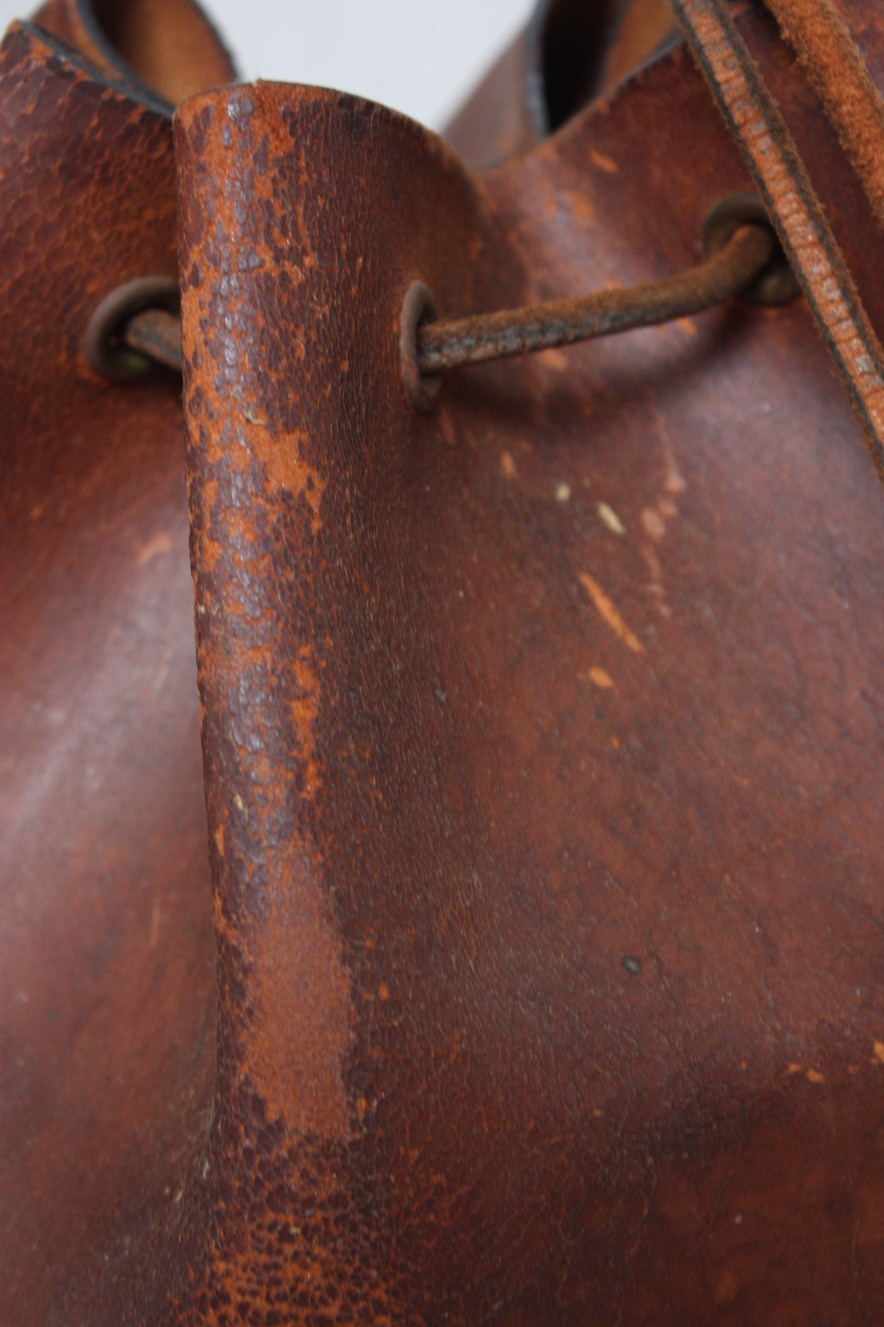 1940s Leather Equestrian 'Feed Bag' by Enid Collins 6