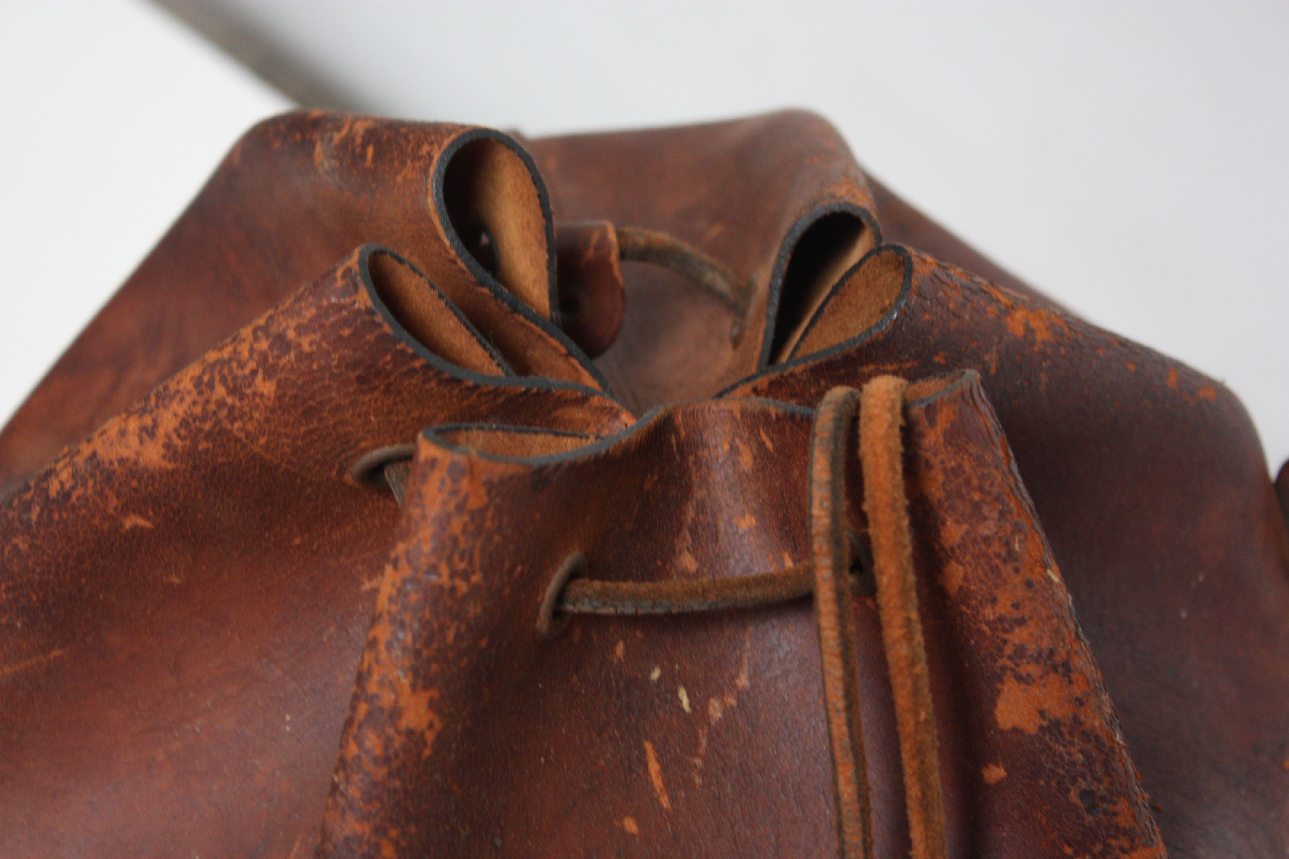 1940s Leather Equestrian 'Feed Bag' by Enid Collins 7