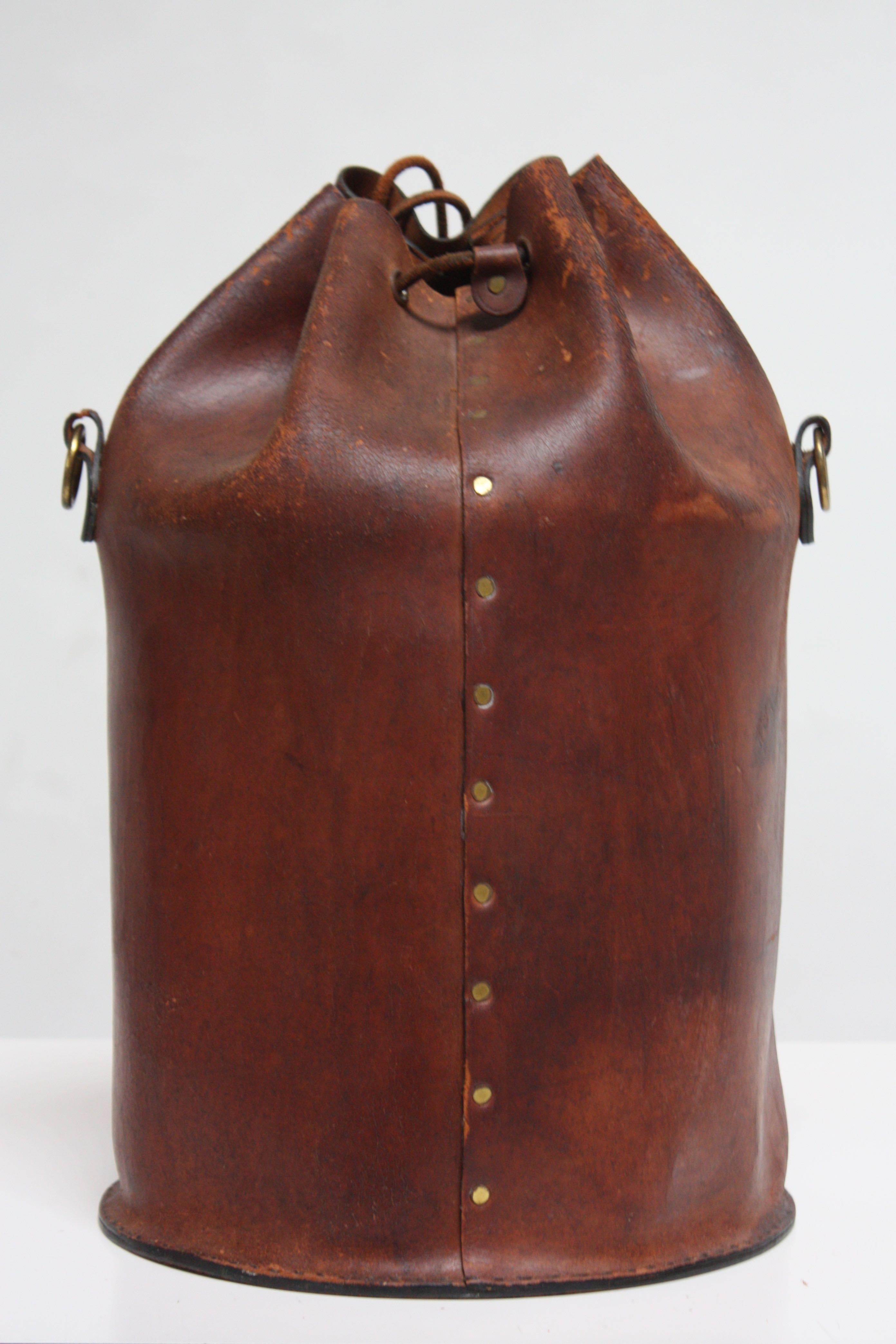 leather feed bag