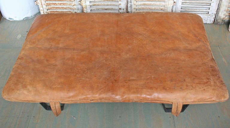 French 1940s Leather Gym Mat Daybed